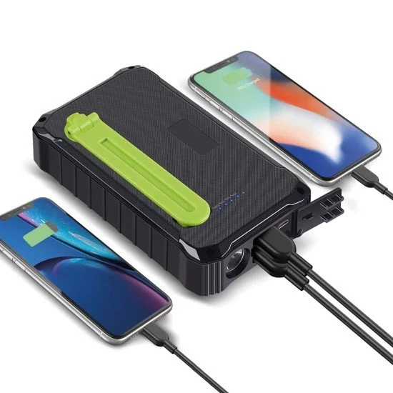 DAVLED LED-Taschenlampe Mit Powerbank – 10W, Solar-Ladung, 4000 MAh, 800 Lumen, Vielseitig Einsetzbar