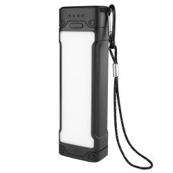 Power Bank with LED Torch Atria20 20000mAh black 3 Brightness Levels + SOS Flash Light USB-A Type-C
