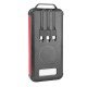 Solar Power Bank 10000mAh built-in charging cable Solar Panels, Torch, USB-A/Type-C/8PIN, black