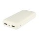 Power Bank Renz20 20000mAh, 2x USB-A + 1x Type-C Charge status indicator, white