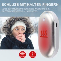 Essential Hand Warmer Power Bank 5200mAh "Cald" USB max.1.5A, Warmer gradually adjustable, white