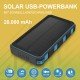 Solar Power Bank Xora20Q with wireless charging 20000mAh, FC, LED Light, 2 x USB-A, 1 x Type-C, bl Solar Power Bank Xora20Q with wireless charging 20000mAh, FC, LED Light, 2 x USB-A, 1 x Type-C, bl