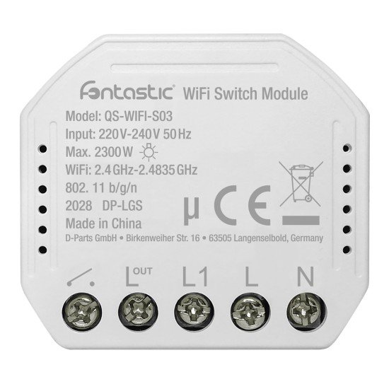 Wi-Fi Flush-Mount Switch for Lights and Sockets comp with Android,iOS,Alexa,Google Assistant