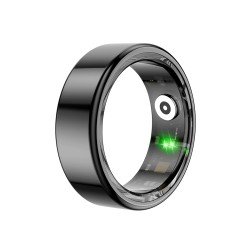 Fontastic Smart Ring Fitness Gesundheitstracker #8 Lange Akkulaufzeit, 5ATM, Ringschatulle, Schwarz