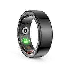 Fontastic Smart Ring Fitness Gesundheitstracker #8 Lange Akkulaufzeit, 5ATM, Ringschatulle, Schwarz
