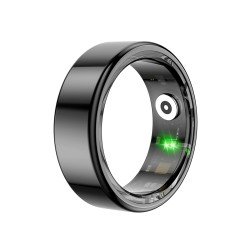 Fontastic Smart Ring Fitness Gesundheitstracker #9 Lange Akkulaufzeit, 5ATM, Ringschatulle, Schwarz