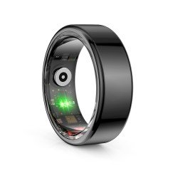 Fontastic Smart Ring Fitness Gesundheitstracker #9 Lange Akkulaufzeit, 5ATM, Ringschatulle, Schwarz