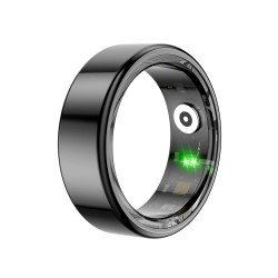 Fontastic Smart Ring Fitness Gesundheitstracker#10 Lange Akkulaufzeit, 5ATM, Ringschatulle, Schwarz