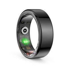 Fontastic Smart Ring Fitness Gesundheitstracker#10 Lange Akkulaufzeit, 5ATM, Ringschatulle, Schwarz