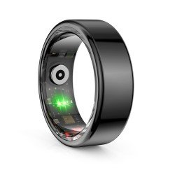 Fontastic Smart Ring Fitness Gesundheitstracker#12 Lange Akkulaufzeit, 5ATM, Ringschatulle, Schwarz