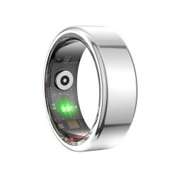 Fontastic Smart Ring Fitness Gesundheitstracker #8 Lange Akkulaufzeit, 5ATM, Ringschatulle, Silber