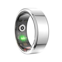 Fontastic Smart Ring Fitness Gesundheitstracker#10 Lange Akkulaufzeit, 5ATM, Ringschatulle, Silber