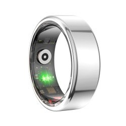 Fontastic Smart Ring Fitness Gesundheitstracker#11 Lange Akkulaufzeit, 5ATM, Ringschatulle, Silber