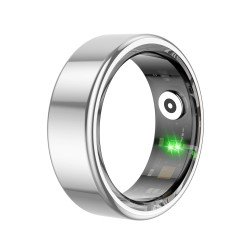 Fontastic Smart Ring Fitness Gesundheitstracker#13 Lange Akkulaufzeit, 5ATM, Ringschatulle, Silber