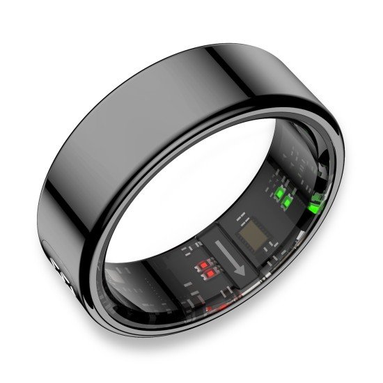 Fontastic Smart Ring mit Display Fyri DIVO Gr10 sw Fitness- u. Gesundheitstracker, Lange Akkulaufzeit