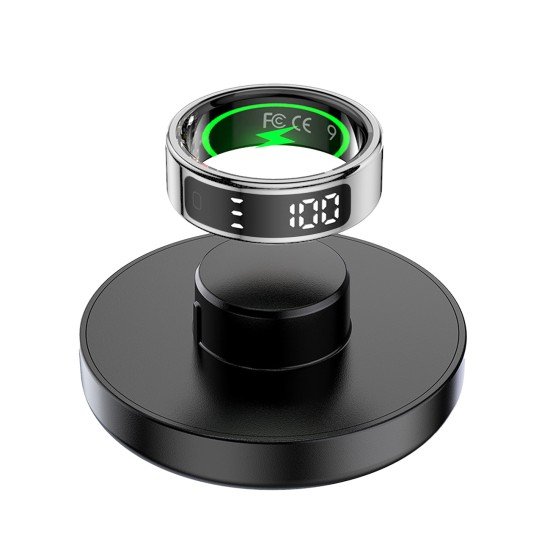 Fontastic Smart Ring with display Fyri DIVO size 9 Fitness & health tracker long battery life silver Fontastic Smart Ring with display Fyri DIVO size 9 Fitness & health tracker long battery life silver