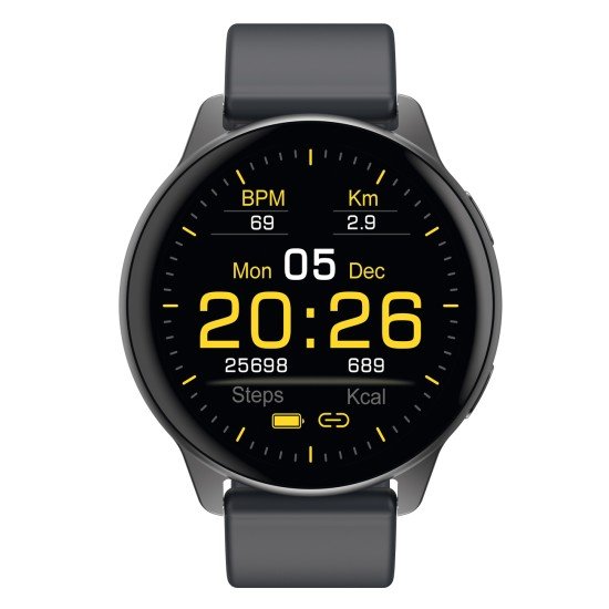 Fontastic Smartwatch Altis 1.50“ Display, schwarz Freisprechfunktion, Musik Steuerung, Herzfrequenz