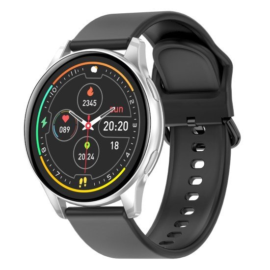 Fontastic Smartwatch Altis 1.50“ Display, chrom Freisprechfunktion, Musik Steuerung, Herzfrequenz