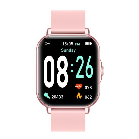 Fontastic Smartwatch Nexo 1.83“ Display, rosegold Herzfrequenz, Freisprechfunktion, Musik Steuerung