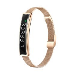 Fontastic Smart Bracelet &ndash; Stylish Fitness Band Jewelry-Like, with Display & Metal Strap, Gold