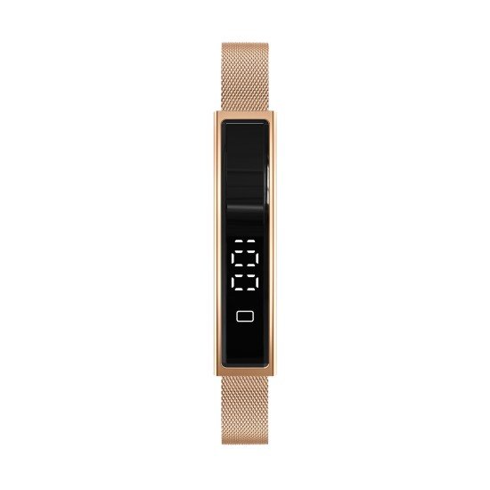 Fontastic Smart-Armband &ndash; stylisches Fitnessband elegant wie Schmuck, Display, Metallband gold