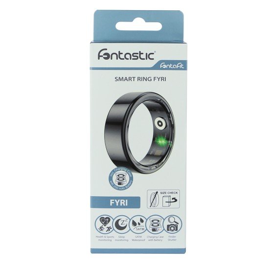 Fontastic Smart Ring Fitness Heart Rate Tracker#12 Long battery life, Dust & Waterproof 5ATM, Black Fontastic Smart Ring Fitness Heart Rate Tracker#12 Long battery life, Dust & Waterproof 5ATM, Black