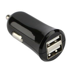 Kfz-Ladeadapter Picco Twin-USB 1.2A schwarz 