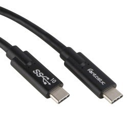 Data Cable Type-C > Type-C USB 3.1 Gen 2 10GBit/s 5A 100W, E-Marker IC, 4k compatible, 1m, black
