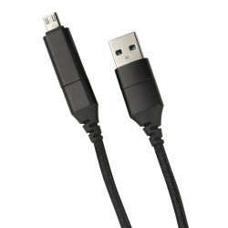 Data Cable Quattro Type-C -Type-C 1.2m + Adapt sw Connector Al Housing Cable Nylon Braid